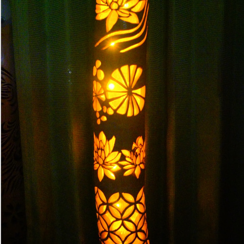 竹灯り 彩シリーズ 〜蓮の池〜 竹灯籠 極太孟宗竹