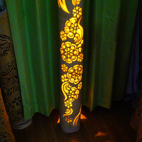 竹灯り 〜花模様〜 竹灯籠 孟宗竹