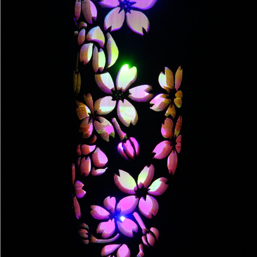 竹灯り 彩シリーズ 〜桜と虹色の太陽〜 竹灯籠 孟宗竹