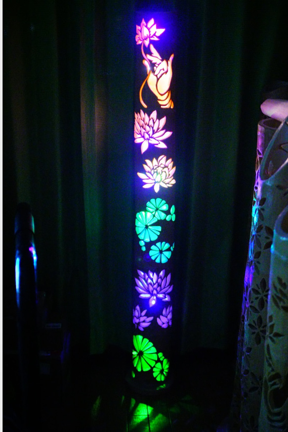 ★大型★  竹灯り　彩シリーズ　〜蓮柱〜　竹灯籠　孟宗竹 ☆大型☆ 竹灯り 彩シリーズ 〜蓮柱〜 竹灯籠 孟宗竹