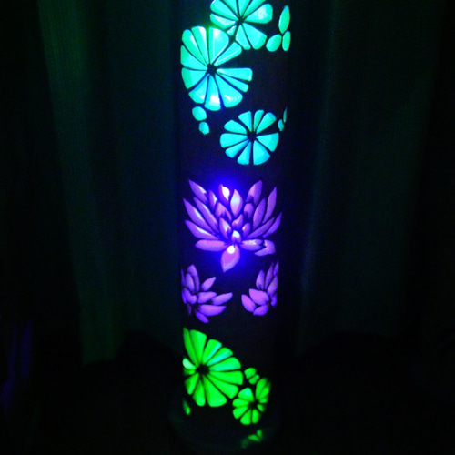 ☆大型☆ 竹灯り 彩シリーズ 〜蓮柱〜 竹灯籠 孟宗竹