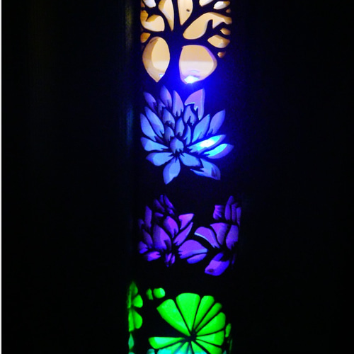 ☆超大型☆ 竹灯り 彩シリーズ 〜桜・蓮〜 竹灯籠 孟宗竹 スタンド