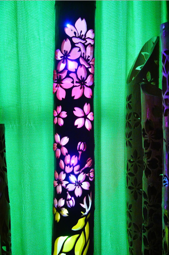 竹灯籠　〜彩シリーズ〜　春の野 竹灯籠　 彩シリーズ