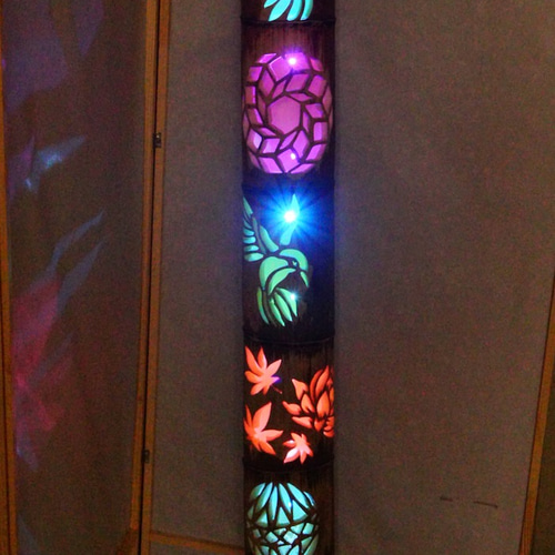 竹灯り 彩シリーズ 〜紅葉季節の移ろい〜 竹灯籠 孟宗竹