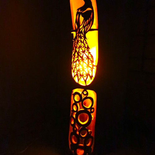 竹灯籠　　〜〜宝玉の孔雀〜〜　コンセント・電池式両方可 竹灯籠 〜〜宝玉の孔雀〜〜 コンセント・電池式両方可 竹灯籠