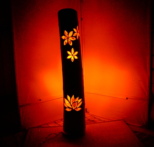 竹ランプ　〜〜揺らぎの炎花〜〜 4枚目の画像