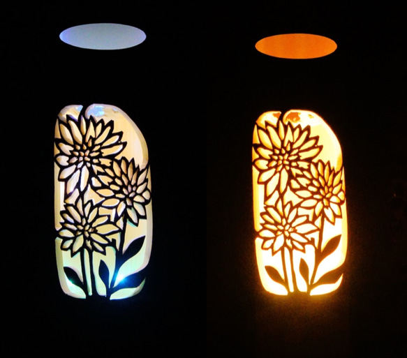 竹ランプ　〜〜変化の木〜〜　その日の気分で２つの美しさが楽しめる 竹ランプ ～～華の窓～～ その日の気分で2つの美しさが楽しめる 竹