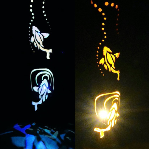 癒しの竹灯り　〜〜流光〜〜　その日の気分で２つの美しさが楽しめる ☆予約品☆癒しの竹灯り・竹灯籠 〜〜魚影〜〜 その日の気分で2