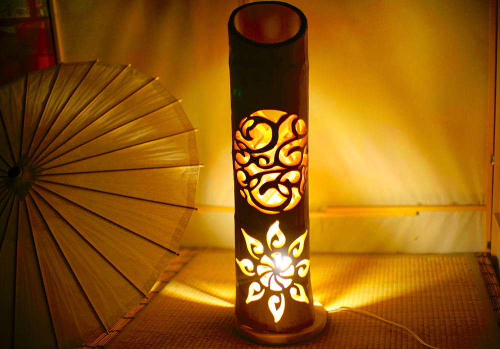 竹灯り・竹あかり・竹灯籠・竹灯篭・竹ランプ   ～〜 両面彫り・癒しの灯り★和★〜〜