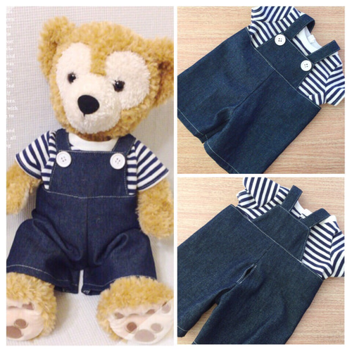 Sサイズダッフィーサロペット ダッフィーSサイズ☆型紙セット☆サロペット&Tシャツ 型紙