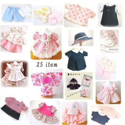 お人形 服 型紙 25点セット ソランちゃんサイズ 型紙 kcoton