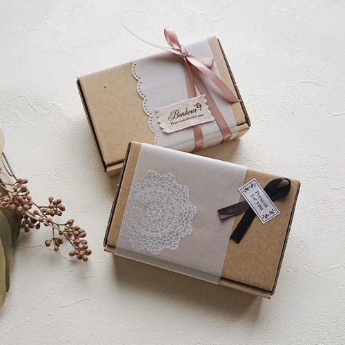 トレーシングペーパー(無地)とミニダンボール＊茶（112×72×24