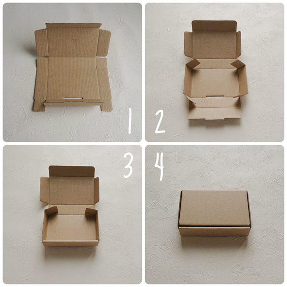 【40枚セット・クラフトのミニ段ボール箱（112×72×24㎜）＋プチプチ3枚】ギフトボックス・箱 4枚目の画像