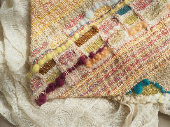 手織りのファブリックパネル Fabric Panel 4枚目の画像