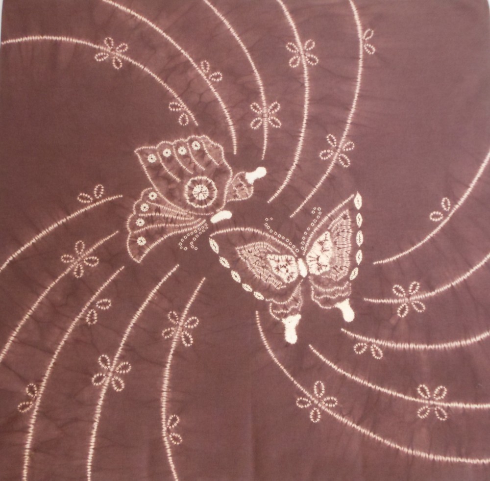 【希少】ろうけつ染掛け軸　バラ　タペストリー