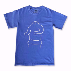古代シリーズ＊ゆるい埴輪Tシャツ（blue） 1枚目の画像