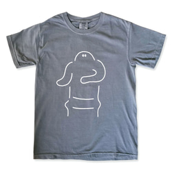 古代シリーズ＊ゆるい埴輪Tシャツ（gray） 1枚目の画像