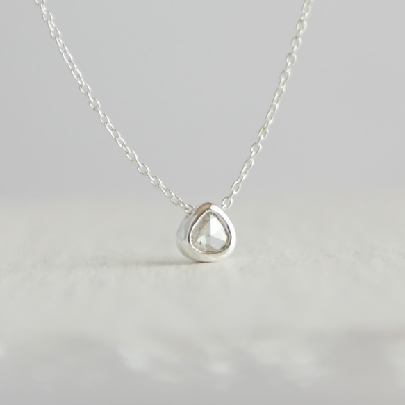 【純銀】ダイヤモンドのネックレス 2枚目の画像