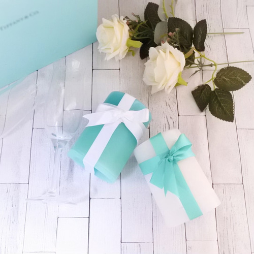 【未使用】ティファニー アロマキャンドル Tiffany Blue 送料無料】ティファニーブルー キャンドル ハンドメイド