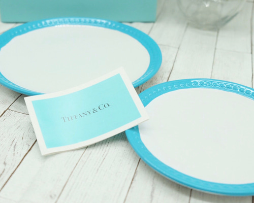Tiffany & Co. リボンデザイン皿2枚組 1_b9d41c3e83f0a76c3c49a508276a