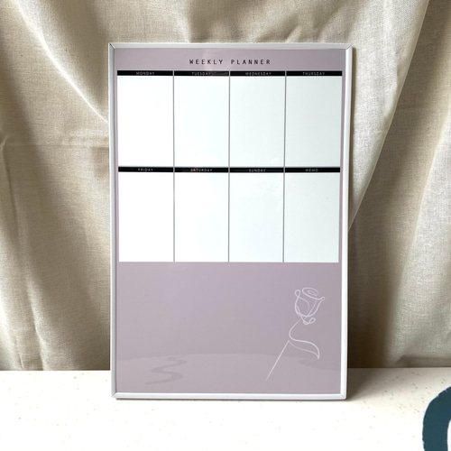 weekly ᝢ ホワイトボードスケジュール管理 ᝢ 22cm✖️33cm