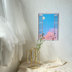 ✽ 窓のようなポスター ✽【c.チューリップのお誘い】30✖️39 1枚目の画像