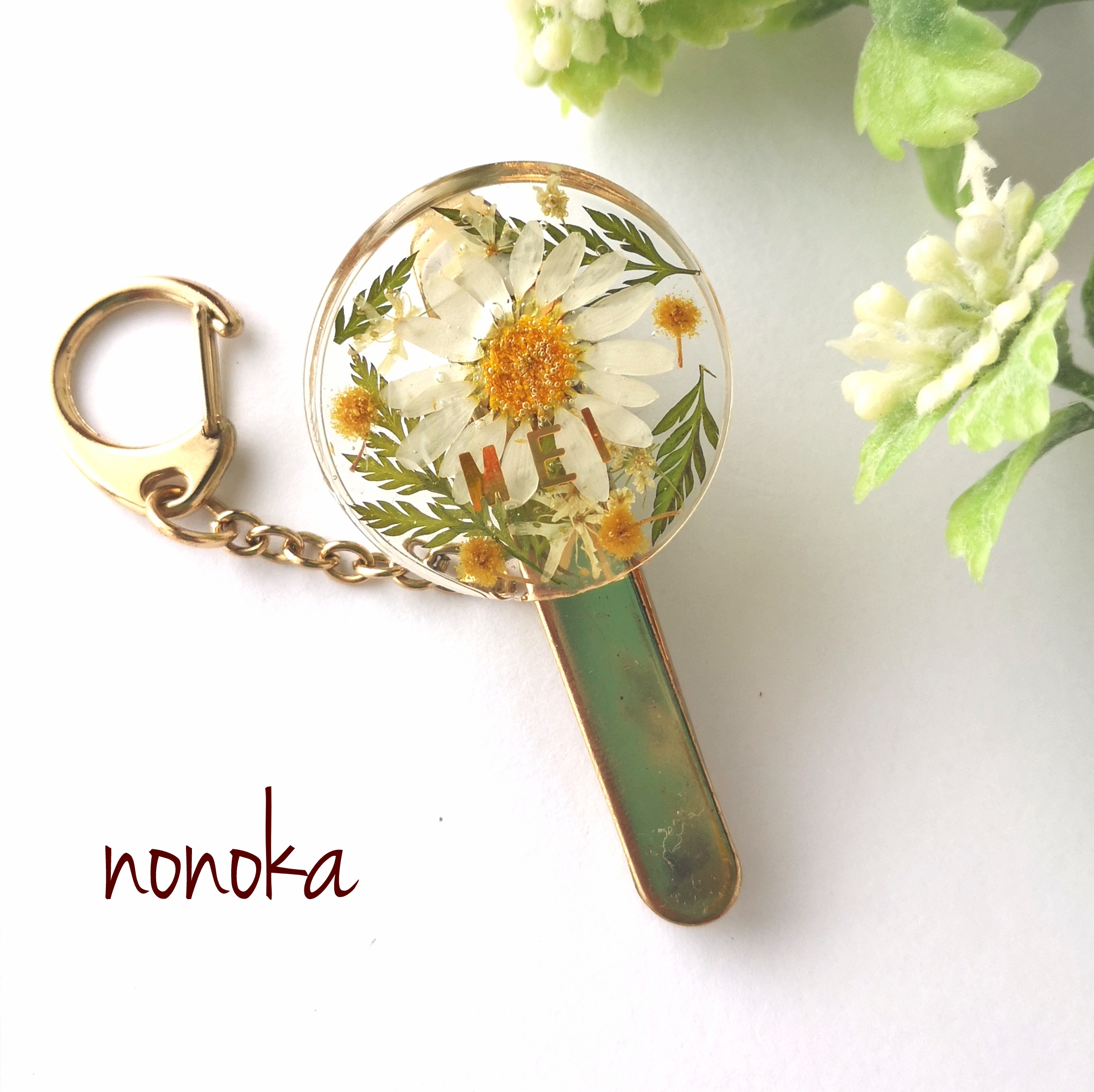 お花のキークリップ/キーホルダー キーリング 野の花 nonoka
