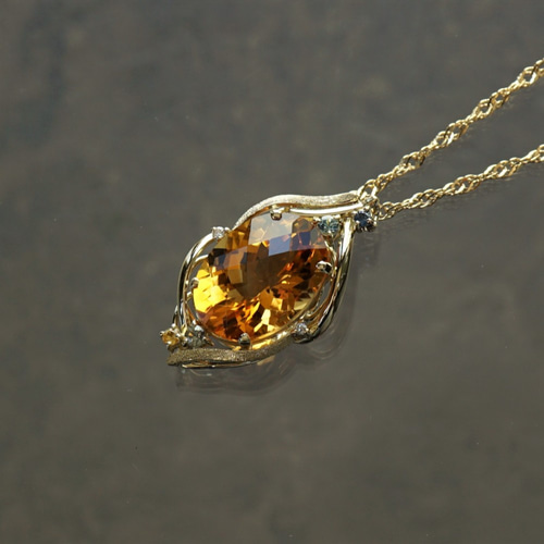 K18YG 大粒シトリンペンダント＜ヘッドのみ＞ ネックレス・ペンダント