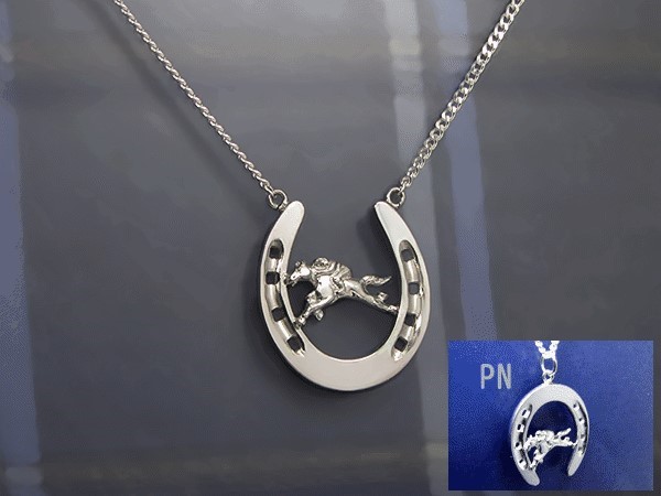 ホースレーシング シルバーネックレス（950シルバー 628NLS C10 ）