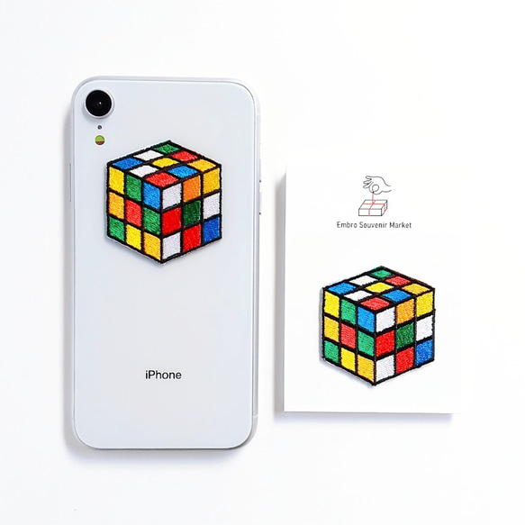 クリアできないルービックキューブ 2WAYS！刺繍のアイロンワッペン