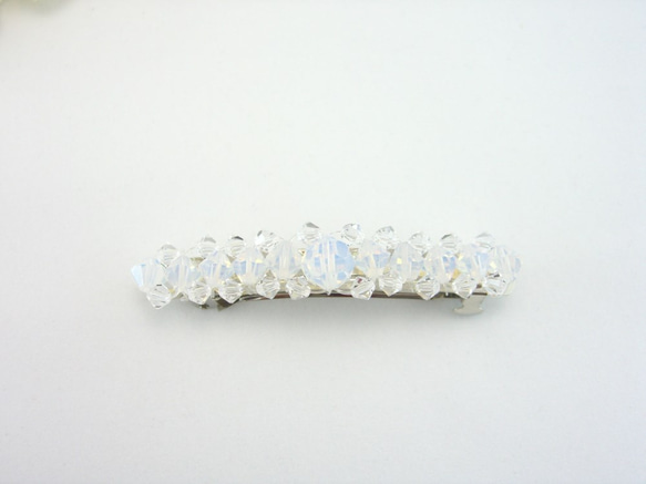 Swarovski white opal barrette 1枚目の画像