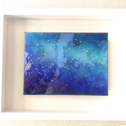 【新作2021】星座BOX(L)-A  一点もの　七宝焼　七宝絵画　アート　インテリア　星座　宇宙 1枚目の画像