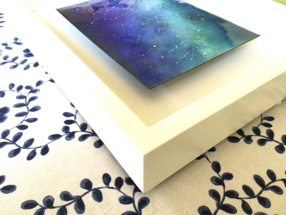 【新作2021】星座BOX(L)-A  一点もの　七宝焼　七宝絵画　アート　インテリア　星座　宇宙 7枚目の画像