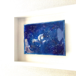 【新作2021】星座BOX(L)-D  一点もの　七宝焼　七宝絵画　アート　インテリア　星座　宇宙 3枚目の画像