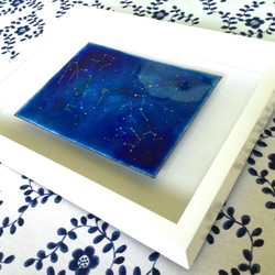 【新作2021】星座BOX(L)-D  一点もの　七宝焼　七宝絵画　アート　インテリア　星座　宇宙 6枚目の画像