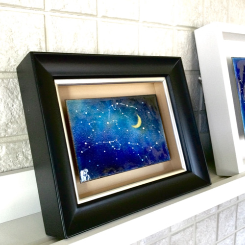 新作2021】星座BOX(M)-B 一点もの 七宝焼 七宝絵画 アート インテリア