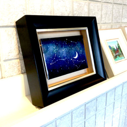 【新作2021】星座BOX(M)-H  一点もの　七宝焼　七宝絵画　アート　インテリア　星座　宇宙 3枚目の画像