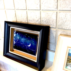 【新作2021】星座BOX(M)-H  一点もの　七宝焼　七宝絵画　アート　インテリア　星座　宇宙 5枚目の画像