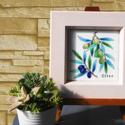 七宝焼タイル オリーブ その他アート 七彩工房 nanasaikobo 通販