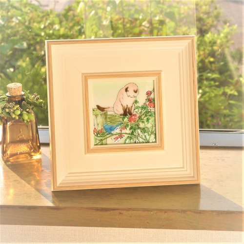 七宝焼　カワセミの絵画 木製フレーム付き　【1点物】 今ならほぼ即納！ imgrc0136570136.jpg 絵画 - 絵画