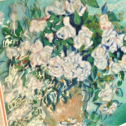 ゴッホ　白い薔薇　アルゴグラフ制作　美品 ゴッホの白いバラ - 7SAI'S GALLERY | minne 国内最大級の