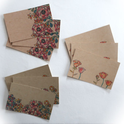 花柄のメッセージカード　ギフトBOX入り　18枚セット（6柄×3枚） 2枚目の画像