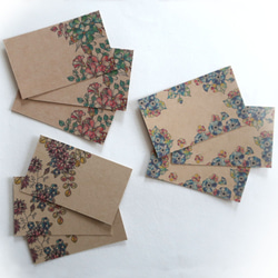 花柄のメッセージカード　ギフトBOX入り　18枚セット（6柄×3枚） 3枚目の画像
