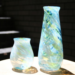 手作りガラス　雪風〈花器〉3色あります。 5枚目の画像