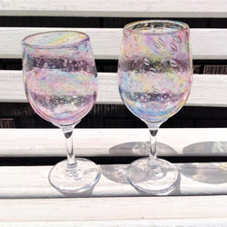 手作りガラス　～夢見〈ワイングラス〉～　 2枚目の画像