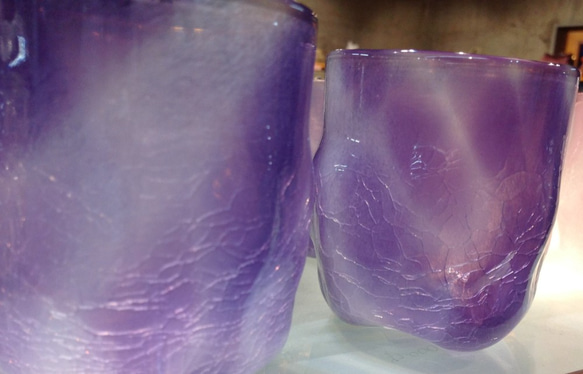 手作りガラス　～新作商品～　水晶（紫） 4枚目の画像