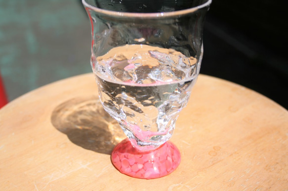 手作りガラス　Ice glass〈pink〉 2枚目の画像