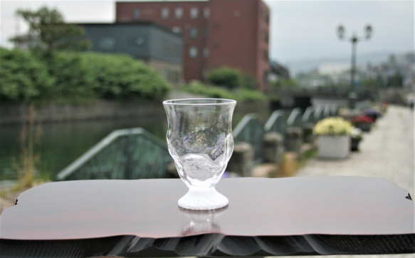手作りガラス　mini Ice glass〈White〉 1枚目の画像