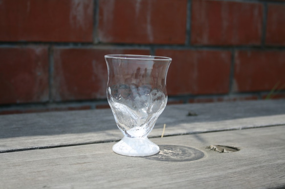 手作りガラス　mini Ice glass〈White〉 3枚目の画像