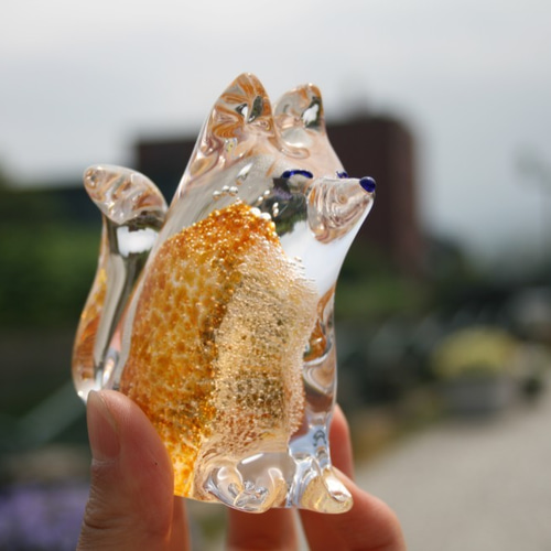 手作りガラス 北きつね オーナメント その他置物 小樽 ilponte 通販